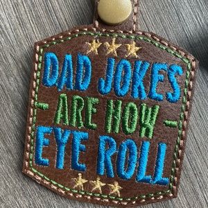 Dad jokes Father’s Day gift snap tab keychain